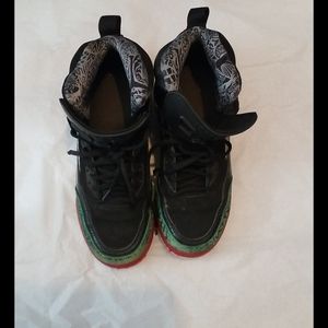 Jordan Spizike black and varsity red.